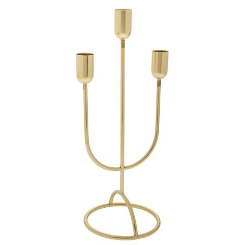 PORTACANDELE METALLO A 3 H.22CM.